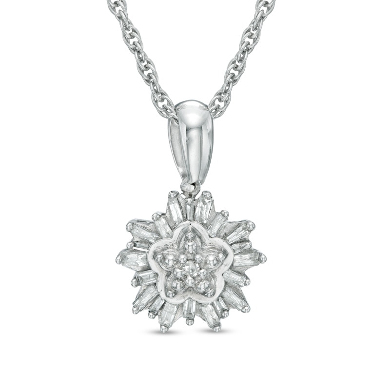 Main Image 1 of 1/5 CT. T.W. Diamond Pendant in Sterling Silver