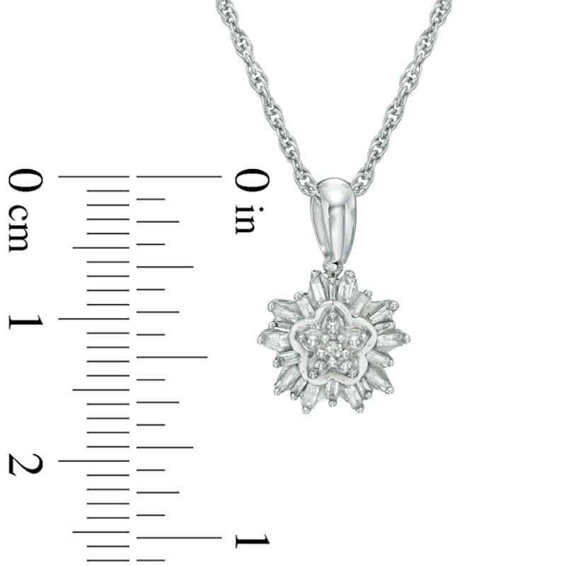 Main Image 2 of 1/5 CT. T.W. Diamond Pendant in Sterling Silver