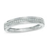 Thumbnail Image 1 of Men's 1/20 CT. T.W. Diamond Wedding Band in 10K White Gold