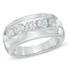 Thumbnail Image 1 of Men's 1-1/2 CT. T.W. Diamond Wedding Band in 14K White Gold