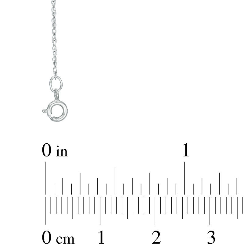 Main Image 2 of Ladies' 0.76mm Rope Chain Necklace in Solid 14K White Gold - 16&quot;