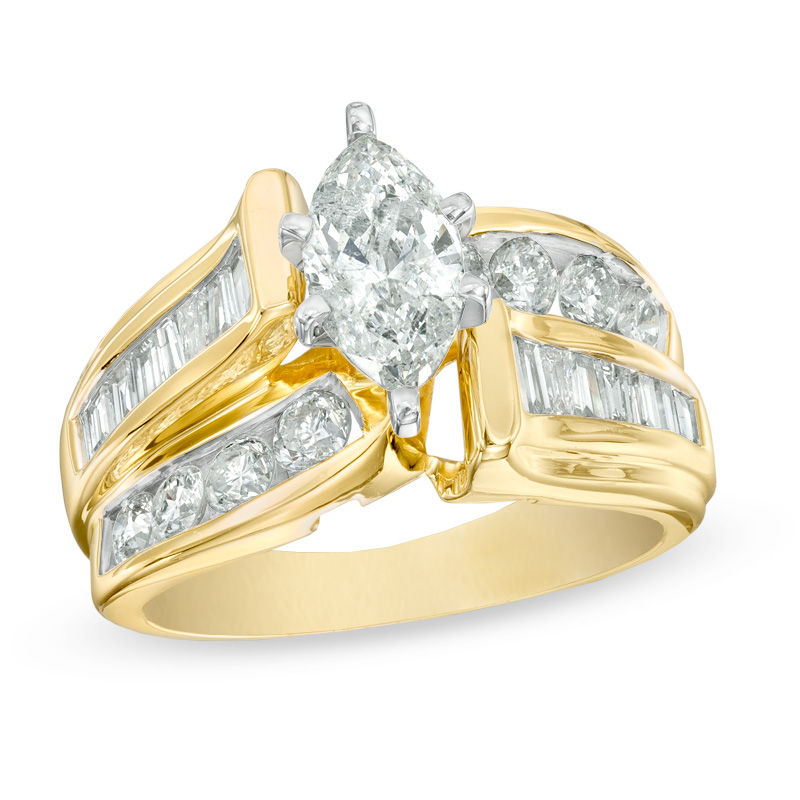 marquise diamond yellow gold