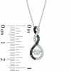 Thumbnail Image 2 of 3/8 CT. T.W. Enhanced Black and White Diamond Cascading Infinity Pendant in 10K White Gold