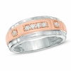 Thumbnail Image 0 of Men's 1/4 CT. T.W. Diamond Anniversary Band in 10K Two-Tone Gold