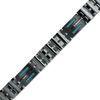 Thumbnail Image 1 of Men's 1/2 CT. T.W. Enhanced Blue Diamond Bracelet in Black Tungsten and Stainless Steel - 8.5&quot;