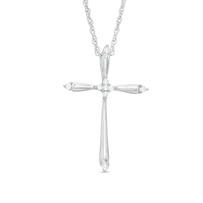 diamond accent cross pendant