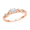 Thumbnail Image 1 of 1/8 CT. T.W. Diamond Ribbon Promise Ring in 10K Rose Gold