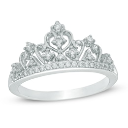 1/5 CT. T.W. Diamond Tiara Ring in Sterling Silver