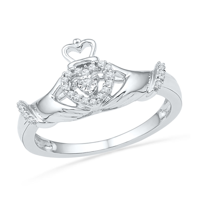 1 carat diamond claddagh ring