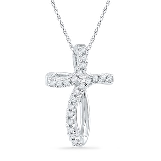 Gems One Diamond Cross Pendant In Sterling Silver (1/10 Ct. Tw.) 2411738 -  Sami Fine Jewelry