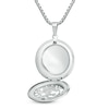 Thumbnail Image 2 of Floral Cutout Circle Locket in Stainless Steel - 24&quot;