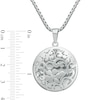 Thumbnail Image 3 of Floral Cutout Circle Locket in Stainless Steel - 24&quot;