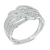 Thumbnail Image 1 of 1/3 CT. T.W. Diamond Vintage-Style Waves Ring in 10K White Gold