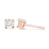 Thumbnail Image 1 of 1/20 CT. T.W. Diamond Accent Solitaire Stud Earrings in 10K Rose Gold