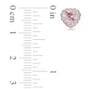 Thumbnail Image 2 of 5.0mm Heart-Shaped Morganite and 1/10 CT. T.W. Diamond Frame Stud Earrings in 10K Rose Gold