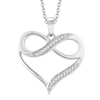 Thumbnail Image 1 of Diamond Accent Infinity in Heart Pendant in 10K White Gold