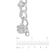 1/5 Ct. T.W. Diamond Heart Assorted Charm Bracelet in Sterling Silver