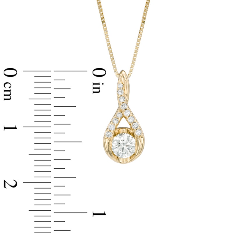 Sirena™ 3/8 CT. T.W. Diamond Twisting Teardrop Pendant in 14K Gold