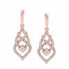 Thumbnail Image 1 of 1/3 CT. T.W. Diamond Cascade Drop Earrings in 10K Rose Gold