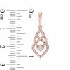 Thumbnail Image 2 of 1/3 CT. T.W. Diamond Cascade Drop Earrings in 10K Rose Gold