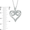 triple heart infinity necklace