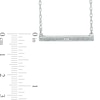 Thumbnail Image 2 of Diamond Accent Beaded Bar Necklace in Sterling Silver - 17&quot;