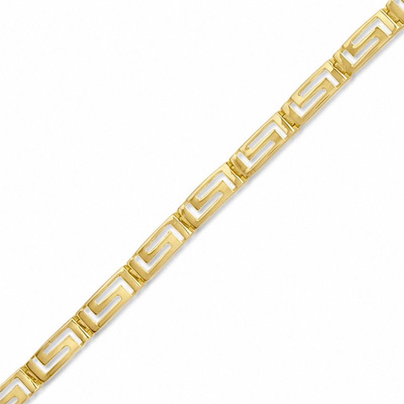 Main Image 1 of Greek Key Bracelet in 10K Gold - 7.25&quot;