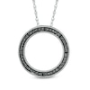 Thumbnail Image 1 of Black Diamond Accent Circle Pendant in Sterling Silver