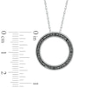 Thumbnail Image 2 of Black Diamond Accent Circle Pendant in Sterling Silver