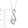 Thumbnail Image 2 of Diamond Accent Infinity with Cluster Pendant in Sterling Silver