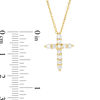 Thumbnail Image 3 of 1/4 CT. T.W. Certified Diamond Cross Pendant in 14K Gold (I/I2)