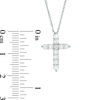 Thumbnail Image 3 of 1/2 CT. T.W. Certified Diamond Cross Pendant in 14K White Gold (I/I2)