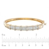 Thumbnail Image 2 of 1/2 CT. T.W. Diamond Bangle in Sterling Silver and 10K Gold Electroplate