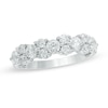 Thumbnail Image 0 of 1 CT. T.W. Diamond Alternating Duos Anniversary Band in 10K White Gold