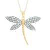 Thumbnail Image 1 of Diamond-Cut Dragonfly Pendant in 10K Gold