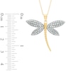 Thumbnail Image 2 of Diamond-Cut Dragonfly Pendant in 10K Gold