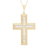 Thumbnail Image 1 of Greek Key Cross Pendant in 10K Two-Tone Gold