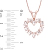 Thumbnail Image 2 of Oval Morganite Heart Pendant in 10K Rose Gold