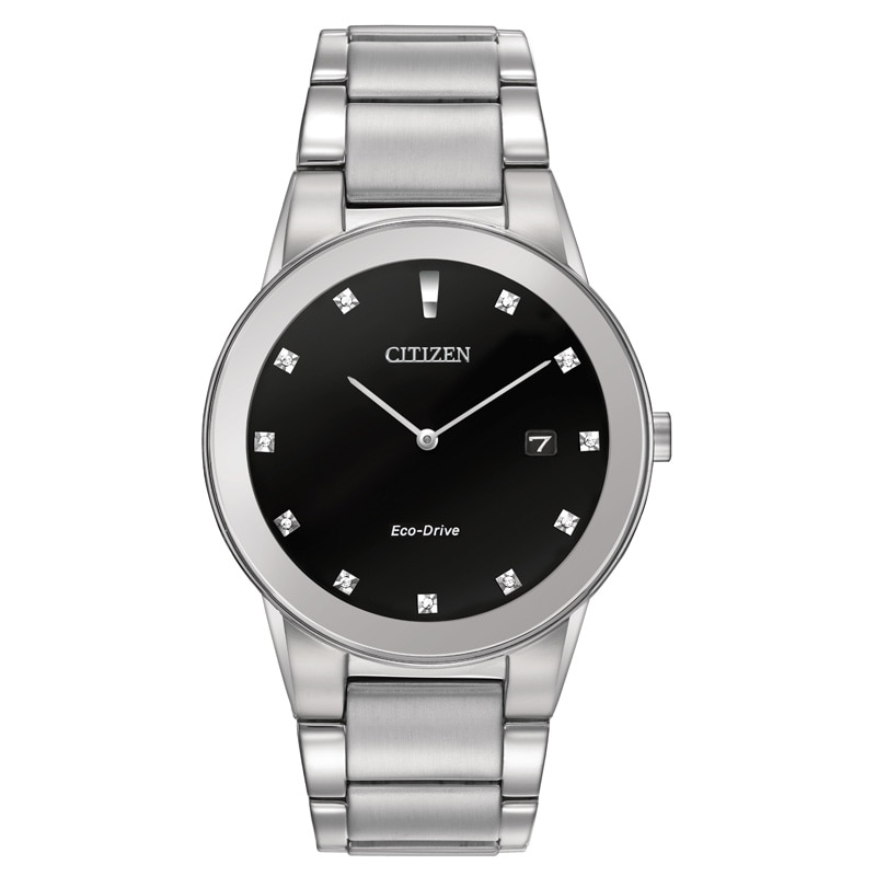 Main Image 1 of Men's Citizen Eco-Drive® Axiom Diamond Accent Watch with Black Dial (Model: AU1060-51G)