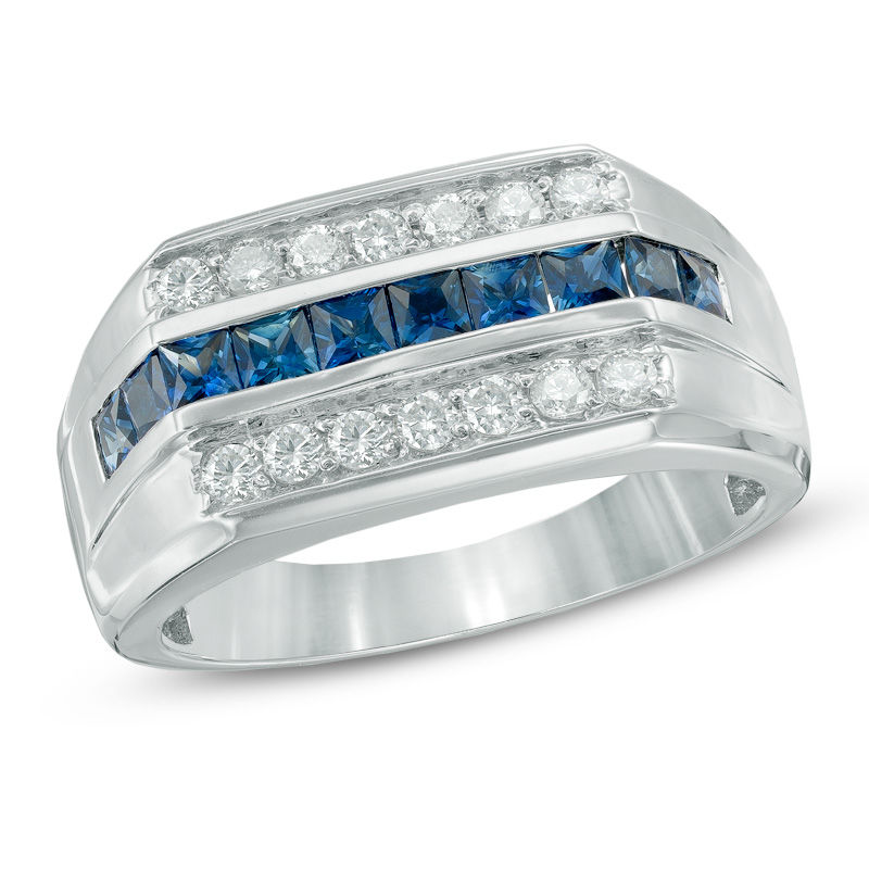 zales mens blue diamond ring