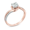 Thumbnail Image 1 of Celebration Ideal 5/8 CT. Certified Diamond Bypass Engagement Ring in 14K Two-Tone Gold (I/I1)