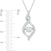 Thumbnail Image 2 of 5.5mm Lab-Created White Sapphire Twist Pendant in Sterling Silver