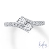 Thumbnail Image 1 of Ever Us™ 3/4 CT. T.W. Two-Stone Diamond Bypass Ring in 14K White Gold