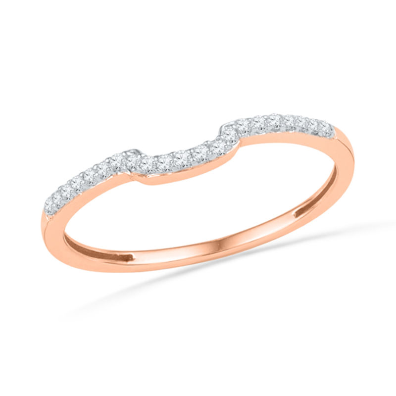 Main Image 3 of 1/3 CT. T.W. Diamond Frame Bridal Set in 10K Rose Gold