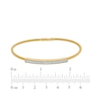 Thumbnail Image 1 of 1/4 CT. T.W. Diamond Bangle in Sterling Silver and 14K Gold Plate - 6.75"