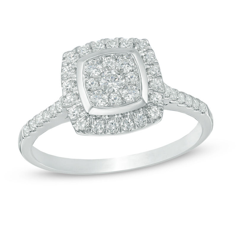 square composite diamond ring