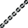 Thumbnail Image 1 of Men's Black IP Stainless Steel Chain Necklace and Bracelet Set - 24"