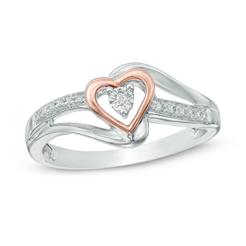 Gold and silver hot sale promise rings