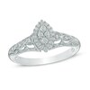 Thumbnail Image 1 of 1/5 CT. T.W. Marquise Composite Diamond Frame Promise Ring in 10K White Gold