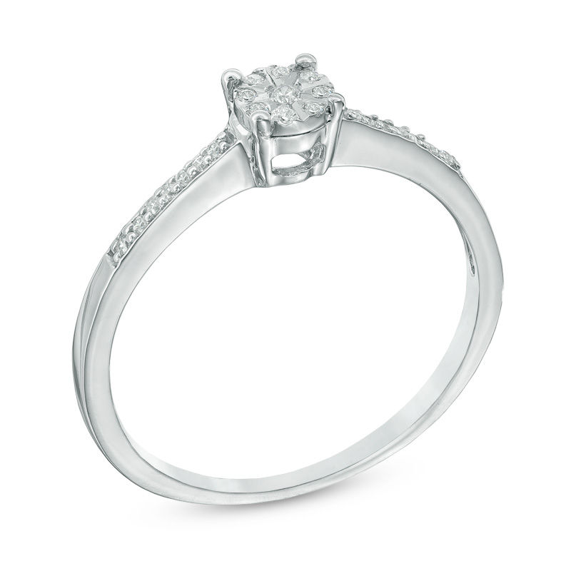 diamond accent promise ring in 10k white gold